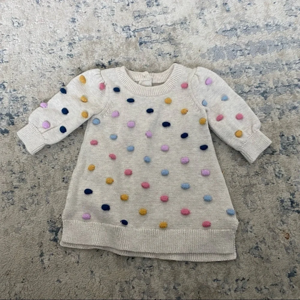 Gap Baby Popcorn Sweater Dress girl 0/3m